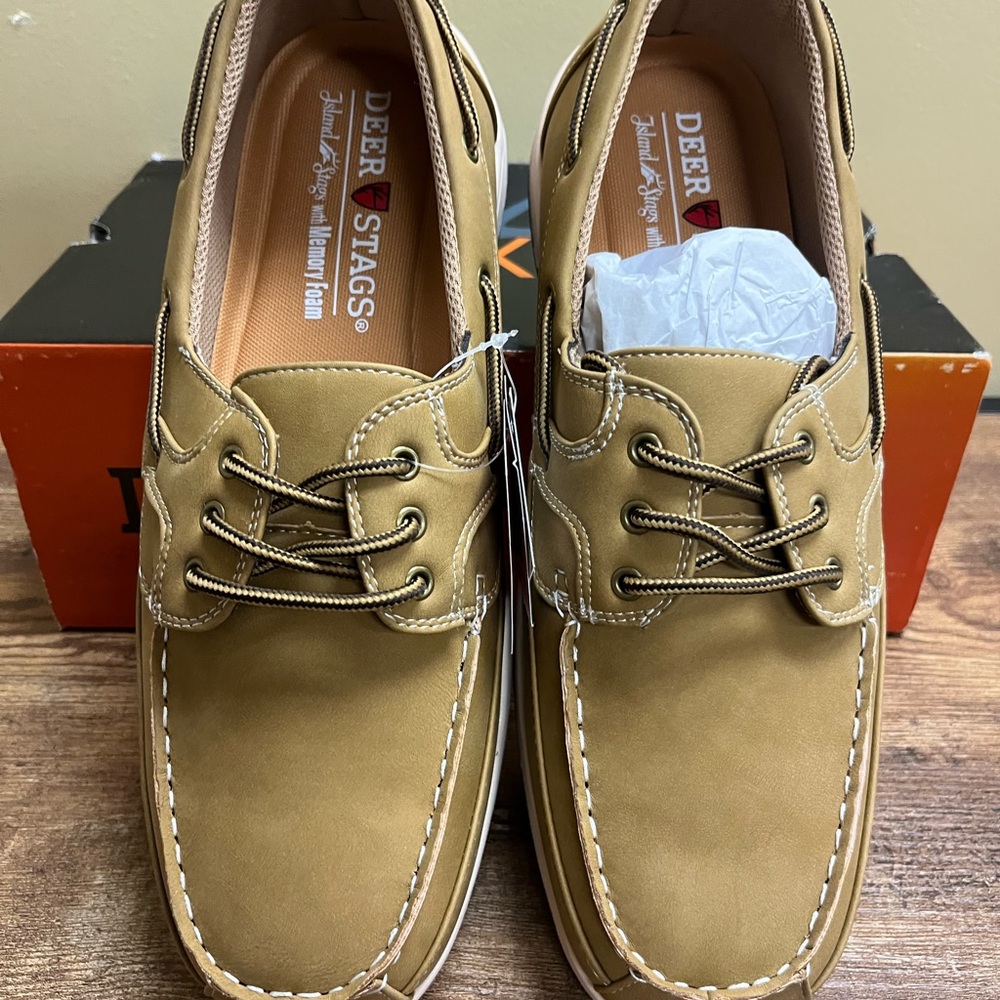 Deer Stags Men's Brown Boat Shoes